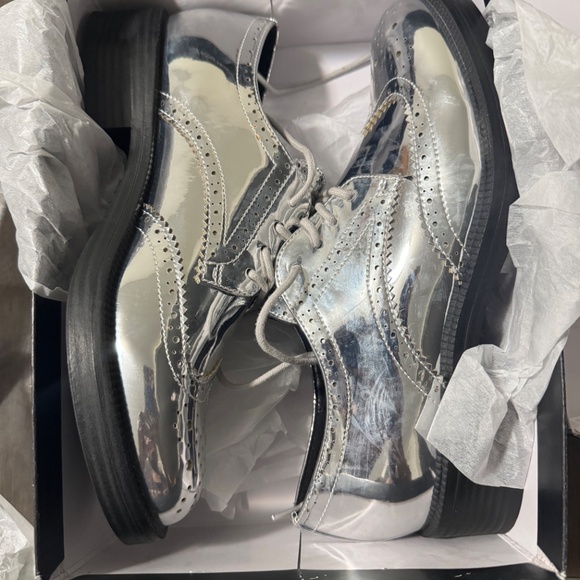 Nine West Silver Metallic Loafers - Picture 5 of 8